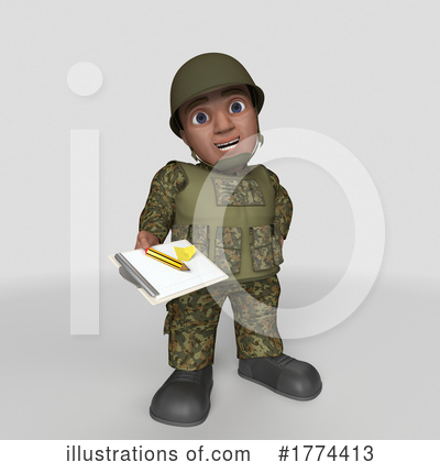 Royalty-Free (RF) Soldier Clipart Illustration by KJ Pargeter - Stock Sample #1774413