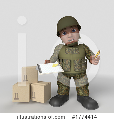 Royalty-Free (RF) Soldier Clipart Illustration by KJ Pargeter - Stock Sample #1774414