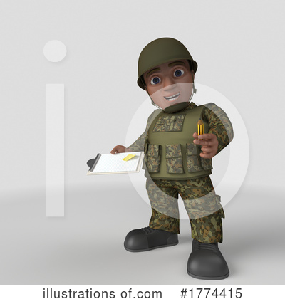 Royalty-Free (RF) Soldier Clipart Illustration by KJ Pargeter - Stock Sample #1774415