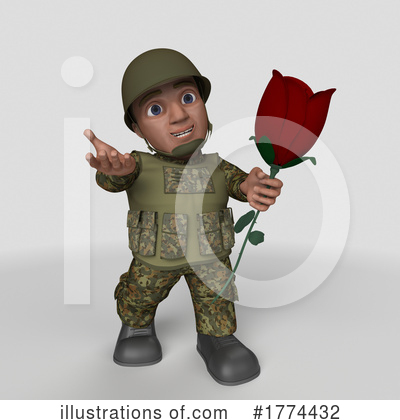 Royalty-Free (RF) Soldier Clipart Illustration by KJ Pargeter - Stock Sample #1774432