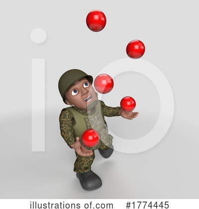 Royalty-Free (RF) Soldier Clipart Illustration by KJ Pargeter - Stock Sample #1774445