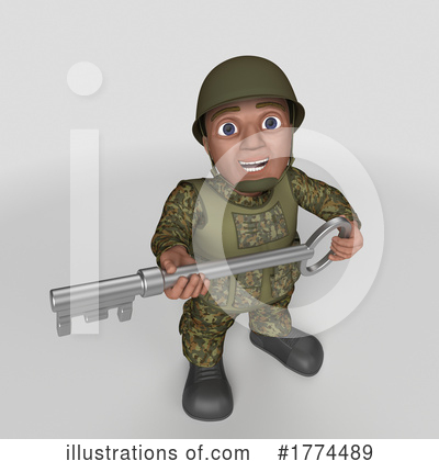 Royalty-Free (RF) Soldier Clipart Illustration by KJ Pargeter - Stock Sample #1774489