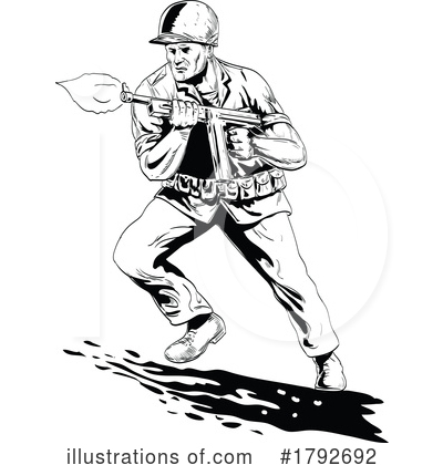 Royalty-Free (RF) Soldier Clipart Illustration by patrimonio - Stock Sample #1792692