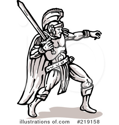 Royalty-Free (RF) Soldier Clipart Illustration by patrimonio - Stock Sample #219158