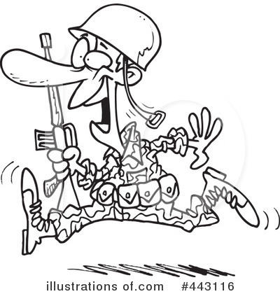 Royalty-Free (RF) Soldier Clipart Illustration by toonaday - Stock Sample #443116