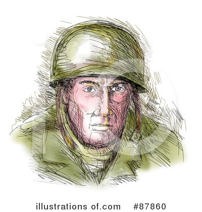 Royalty-Free (RF) Soldier Clipart Illustration by patrimonio - Stock Sample #87860