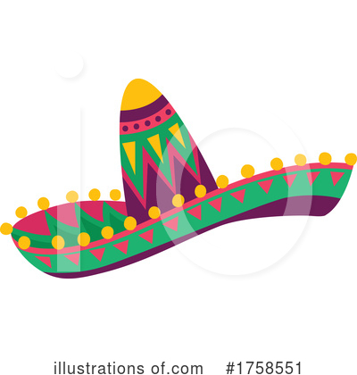 Royalty-Free (RF) Sombrero Clipart Illustration by Vector Tradition SM - Stock Sample #1758551