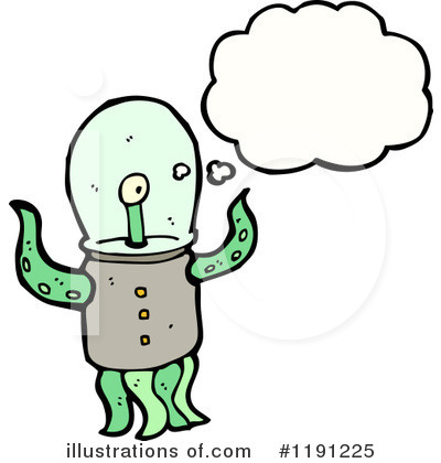 Royalty-Free (RF) Space Alien Clipart Illustration by lineartestpilot - Stock Sample #1191225