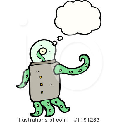Royalty-Free (RF) Space Alien Clipart Illustration by lineartestpilot - Stock Sample #1191233