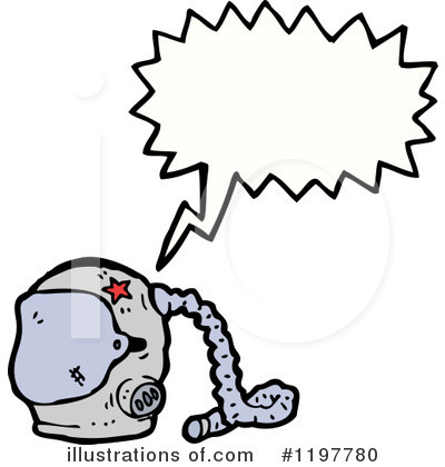 Royalty-Free (RF) Space Helmet Clipart Illustration by lineartestpilot - Stock Sample #1197780