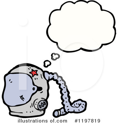 Royalty-Free (RF) Space Helmet Clipart Illustration by lineartestpilot - Stock Sample #1197819