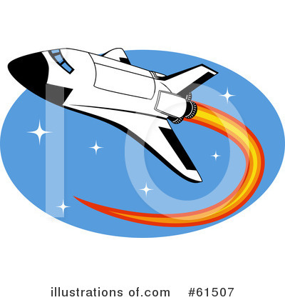 Royalty-Free (RF) Space Shuttle Clipart Illustration by r formidable - Stock Sample #61507