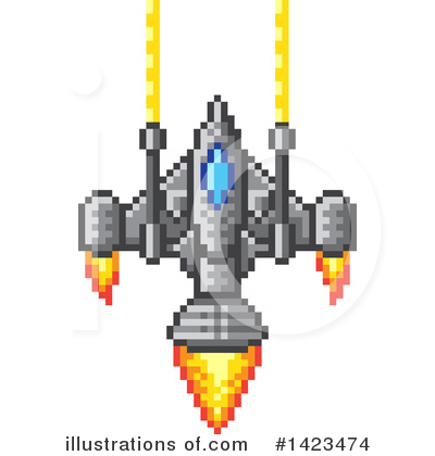 Royalty-Free (RF) Spaceship Clipart Illustration by AtStockIllustration - Stock Sample #1423474