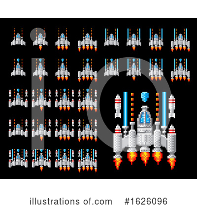 Royalty-Free (RF) Spaceship Clipart Illustration by AtStockIllustration - Stock Sample #1626096