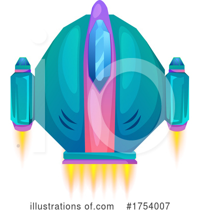 Royalty-Free (RF) Spaceship Clipart Illustration by Vector Tradition SM - Stock Sample #1754007