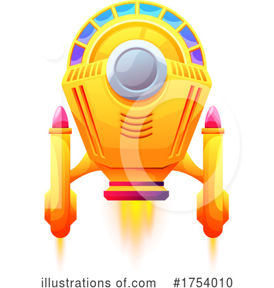 Royalty-Free (RF) Spaceship Clipart Illustration by Vector Tradition SM - Stock Sample #1754010