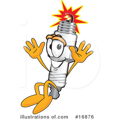 Spark Plug Character Clipart #16876 by Toons4Biz