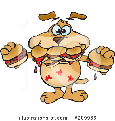 Royalty-Free (RF) Sparkey Dog Clipart Illustration by Dennis Holmes Designs - Stock Sample #209966