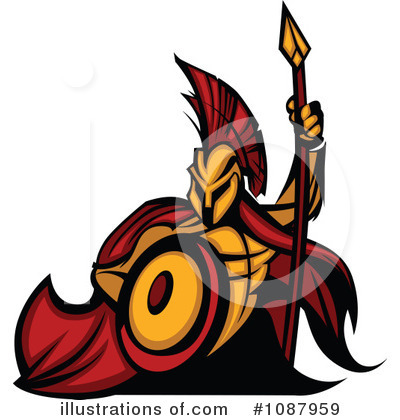 Royalty-Free (RF) Spartan Clipart Illustration by Chromaco - Stock Sample #1087959