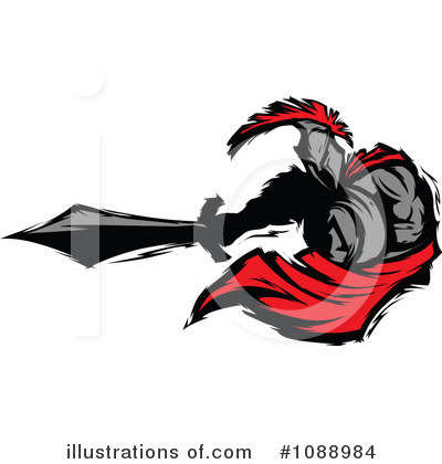 Royalty-Free (RF) Spartan Clipart Illustration by Chromaco - Stock Sample #1088984