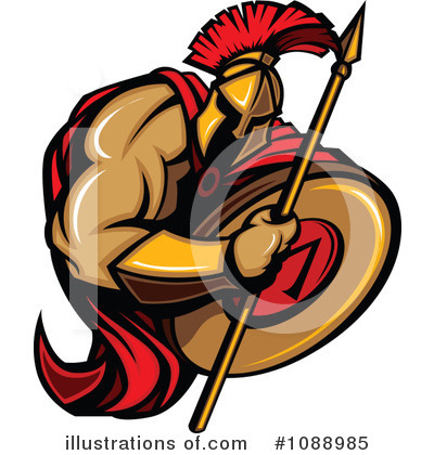 Royalty-Free (RF) Spartan Clipart Illustration by Chromaco - Stock Sample #1088985