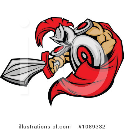 Royalty-Free (RF) Spartan Clipart Illustration by Chromaco - Stock Sample #1089332