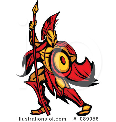 Royalty-Free (RF) Spartan Clipart Illustration by Chromaco - Stock Sample #1089956