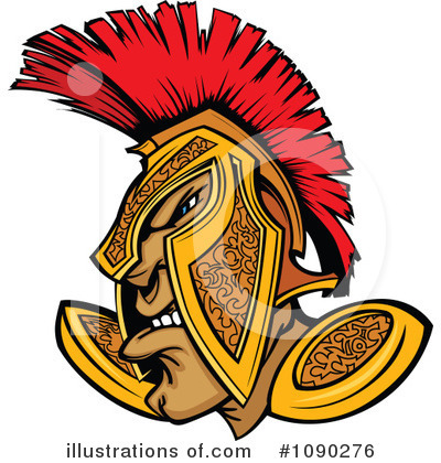 Royalty-Free (RF) Spartan Clipart Illustration by Chromaco - Stock Sample #1090276