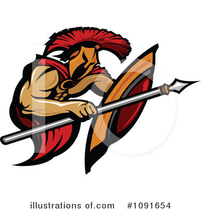 Royalty-Free (RF) Spartan Clipart Illustration by Chromaco - Stock Sample #1091654