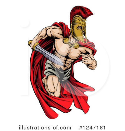 Royalty-Free (RF) Spartan Clipart Illustration by AtStockIllustration - Stock Sample #1247181
