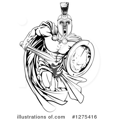 Royalty-Free (RF) Spartan Clipart Illustration by AtStockIllustration - Stock Sample #1275416