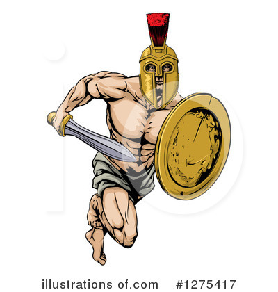 Spartans Clipart #1275417 by AtStockIllustration