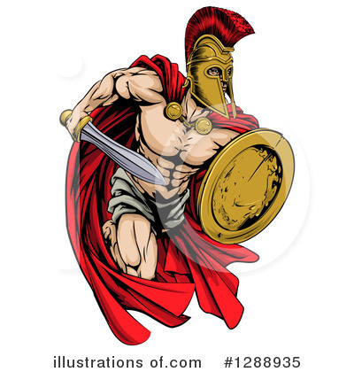 Spartans Clipart #1288935 by AtStockIllustration