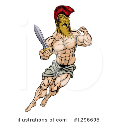Royalty-Free (RF) Spartan Clipart Illustration by AtStockIllustration - Stock Sample #1296695