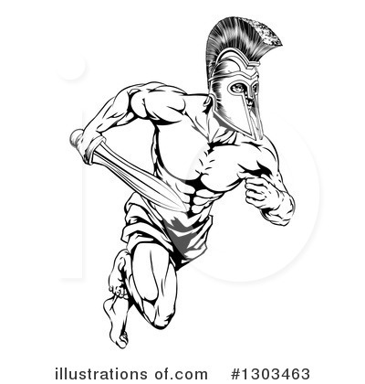 Royalty-Free (RF) Spartan Clipart Illustration by AtStockIllustration - Stock Sample #1303463