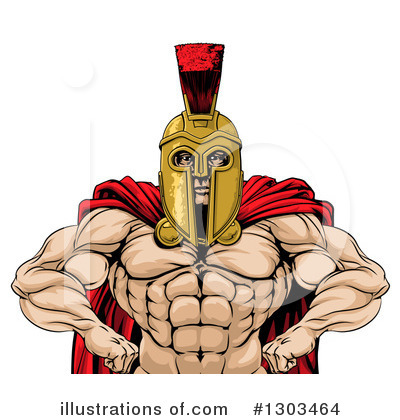 Royalty-Free (RF) Spartan Clipart Illustration by AtStockIllustration - Stock Sample #1303464