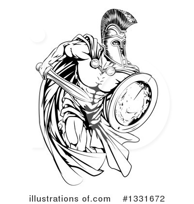 Royalty-Free (RF) Spartan Clipart Illustration by AtStockIllustration - Stock Sample #1331672