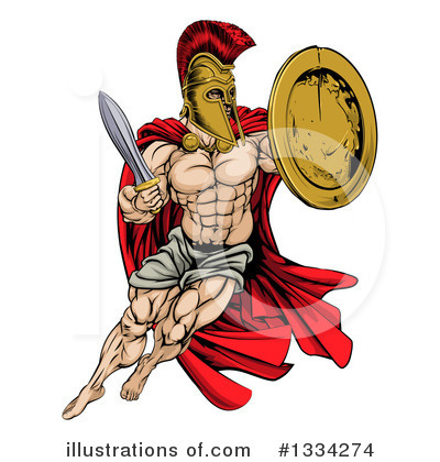 Spartan Clipart #1334274 by AtStockIllustration