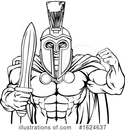 Royalty-Free (RF) Spartan Clipart Illustration by AtStockIllustration - Stock Sample #1624637