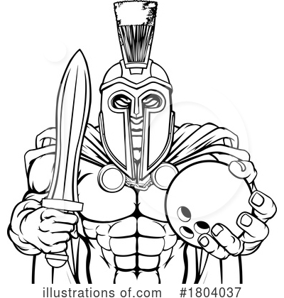 Royalty-Free (RF) Spartan Clipart Illustration by AtStockIllustration - Stock Sample #1804037