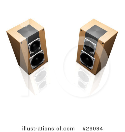 Royalty-Free (RF) Speakers Clipart Illustration by KJ Pargeter - Stock Sample #26084