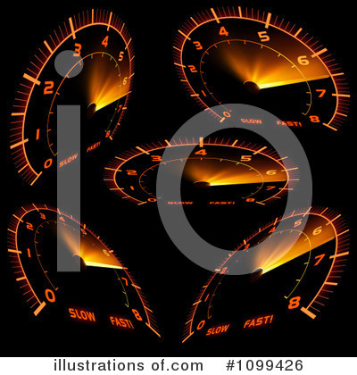 Royalty-Free (RF) Speedometer Clipart Illustration by dero - Stock Sample #1099426