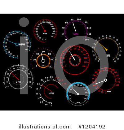 Royalty-Free (RF) Speedometer Clipart Illustration by Vector Tradition SM - Stock Sample #1204192