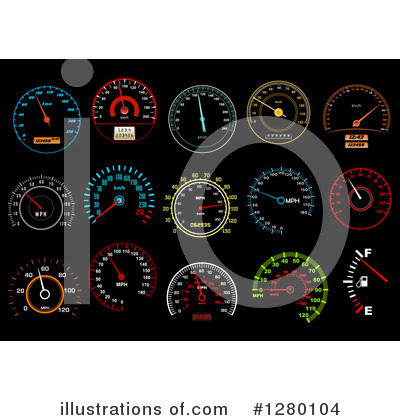 Royalty-Free (RF) Speedometer Clipart Illustration by Vector Tradition SM - Stock Sample #1280104