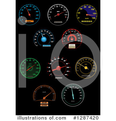 Royalty-Free (RF) Speedometer Clipart Illustration by Vector Tradition SM - Stock Sample #1287420