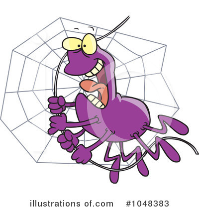 Royalty-Free (RF) Spider Clipart Illustration by toonaday - Stock Sample #1048383