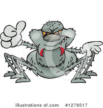 Royalty-Free (RF) Spider Clipart Illustration by Dennis Holmes Designs - Stock Sample #1276517