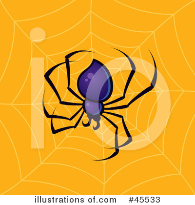Royalty-Free (RF) Spider Clipart Illustration by John Schwegel - Stock Sample #45533