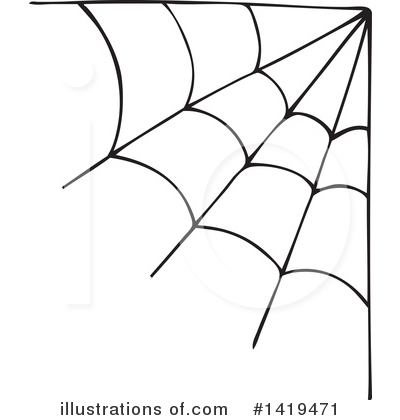 Royalty-Free (RF) Spider Web Clipart Illustration by visekart - Stock Sample #1419471