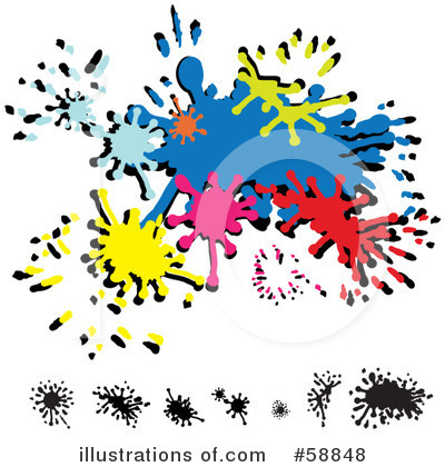 Royalty-Free (RF) Splatters Clipart Illustration by kaycee - Stock Sample #58848